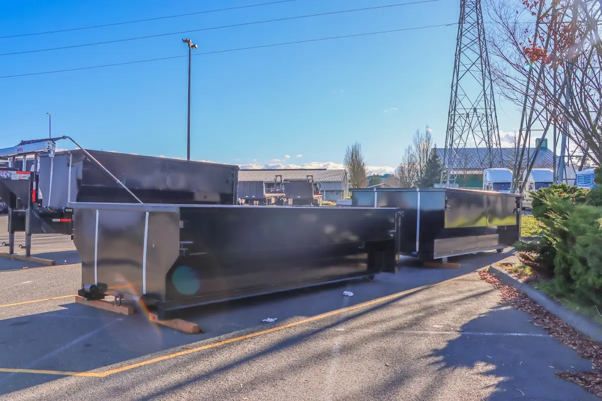 Roll-off dumpster ready for waste disposal at job site for Estate Cleanout Dumpster Rental in Shady Hills